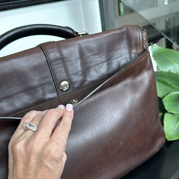 Coach vintage genuine leather briefcase # 70304 Transatlantic Flap Business - Picture 6 of 15